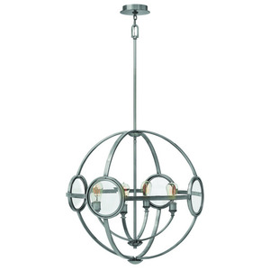 H3924PL Fulham Entrance / Foyer Pendant Light - Polished Antique Nickel