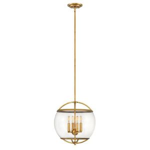 H3934HB Calvin Entrance / Foyer Pendant Light - Heritage Brass