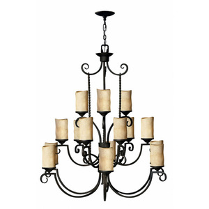 H4019OL Casa Large Foyer Chandelier Chandelier - Olde Black