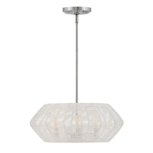 H40383PCM Luca Drum Pendant Pendant Light - Polished Chrome