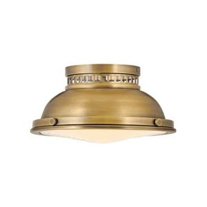 H4081HB Emery Flush Mount Ceiling Light - Heritage Brass