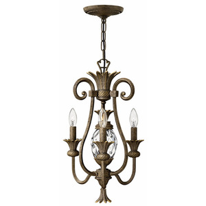 H4103PZ Plantation Mini Chandelier - Pearl Bronze