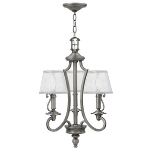 H4243PL Plymouth Mini Chandelier - Polished Antique Nickel