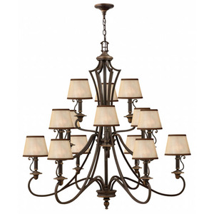 H4249OB Plymouth Large Foyer Chandelier Chandelier - Olde Bronze