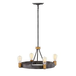 H4264DZ Silas Mini Chandelier - Aged Zinc