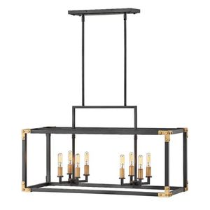 H4298SK Louis Linear Pendant Pendant Light - Satin Black