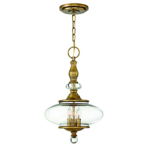 H4323HB Wexley Entrance / Foyer Pendant Light - Heritage Brass