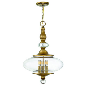 H4325HB Wexley Entrance / Foyer Pendant Light - Heritage Brass H4325HB Wexley Entrance / Foyer Pendant Light - Heritage Brass