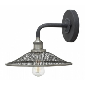 H4360DZ Rigby 1 Bulb Wall Sconce - Aged Zinc