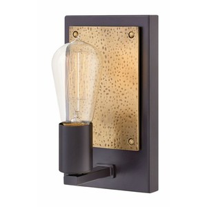 H4390BZ Everett 1 Bulb Wall Sconce - Bronze