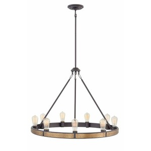 H4398BZ Everett Mid Sized Chandelier Chandelier - Bronze