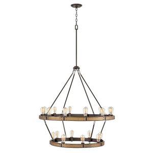 H4399BZ Everett Large Foyer Chandelier Chandelier - Bronze