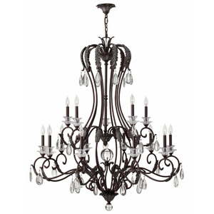 H4408GR Marcellina Large Foyer Chandelier Chandelier - Golden Bronze