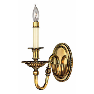 H4410BB Oxford 1 Bulb Wall Sconce - Burnished Brass