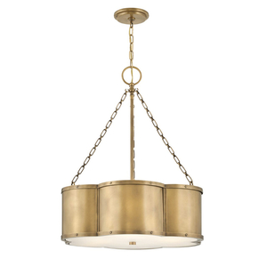 H4446HB Chance Drum Pendant Pendant Light - Heritage Brass