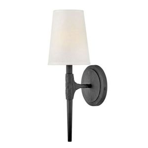 H4460BK Beaumont 1 Bulb Wall Sconce - Black