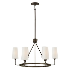 H45006BX Lewis Mid Sized Chandelier Chandelier - Black Oxide