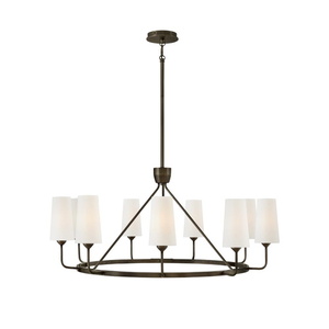 H45009BX Lewis Large Foyer Chandelier Chandelier - Black Oxide