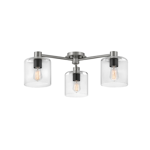 H4514BN Axel Semi Flush Mount Ceiling Light - Brushed Nickel