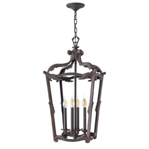 H4528AI Sorrento Large Foyer Chandelier Chandelier - Aged Iron