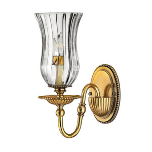 H4640BB Oxford 1 Bulb Wall Sconce - Burnished Brass