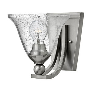 H4650BNCL Bolla 1 Bulb Wall Sconce - Brushed Nickel / Clear H4650BNCL Bolla 1 Bulb Wall Sconce - Brushed Nickel / Clear