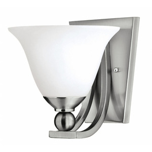 H4650BN Bolla 1 Bulb Wall Sconce - Brushed Nickel / Opal H4650BN Bolla 1 Bulb Wall Sconce - Brushed Nickel / Opal