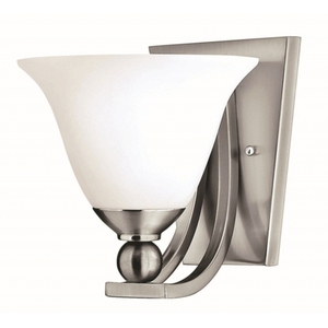 H4650BNGU24 Bolla 1 Bulb Wall Sconce - Brushed Nickel / Opal