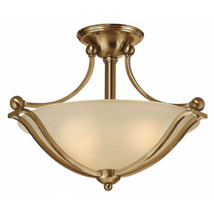 H4651BRLED Bolla Semi Flush Mount Ceiling Light - Brushed Bronze / Amber Seedy H4651BRLED Bolla Semi Flush Mount Ceiling Light - Brushed Bronze / Amber Seedy