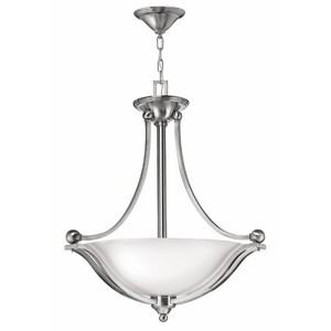 H4652BNL720 Bolla Up Light Pendant Light - Brushed Nickel / Opal