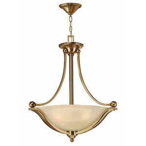 H4652BRLED Bolla Up Light Pendant Light - Brushed Bronze / Amber Seedy