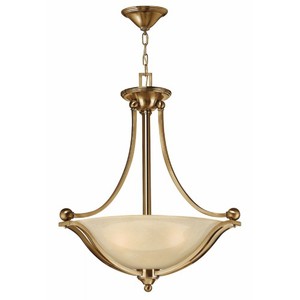 H4652BRL720 Bolla Up Light Pendant Light - Brushed Bronze / Amber Seedy