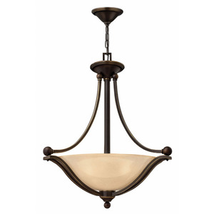 H4652OBGU24 Bolla Up Light Pendant Light - Olde Bronze / Amber Seedy