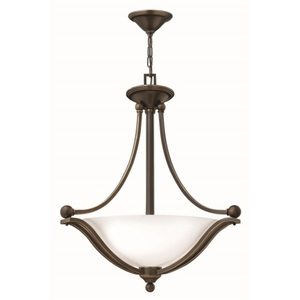 H4652OBOPLED Bolla Up Light Pendant Light - Olde Bronze / Opal