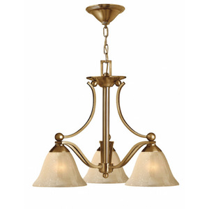 H4653BR Bolla Mini Chandelier - Brushed Bronze / Amber Seedy