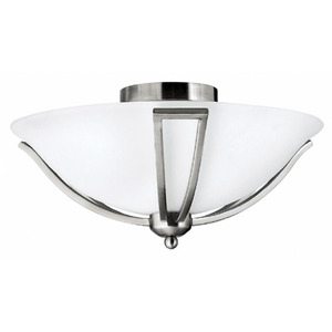 H4660BNL720 Bolla Flush Mount Ceiling Light - Brushed Nickel / Opal