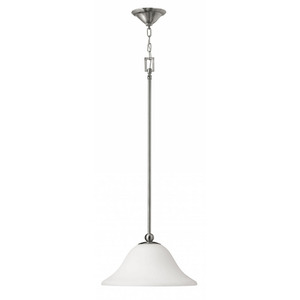 H4661BN Bolla Down Light Pendant Light - Brushed Nickel / Opal