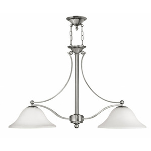 H4662BN Bolla Linear Pendant Pendant Light - Brushed Nickel / Opal