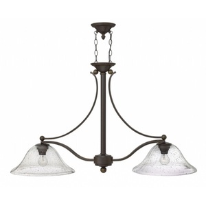 H4662OBCL Bolla Linear Pendant Pendant Light - Olde Bronze / Clear Seedy