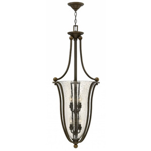 H4665OBCL Bolla Up Light Pendant Light - Olde Bronze / Clear