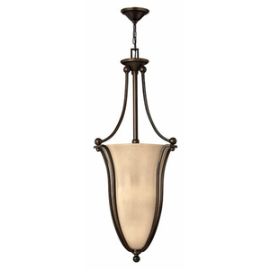 H4665OB Bolla Up Light Pendant Light - Olde Bronze / Amber Seedy