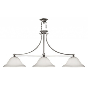 H4666BN Bolla Linear Pendant Pendant Light - Brushed Nickel / Opal