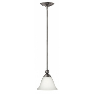 H4667BNGU24 Bolla Mini-Pendant Pendant Light - Brushed Nickel / Opal