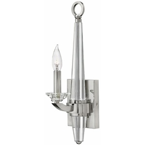 H4750PN Ascher 1 Bulb Wall Sconce - Polished Nickel