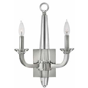 H4752PN Ascher 2 Bulb Bathroom Lighting - Polished Nickel