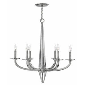 H4756PN Ascher Mid Sized Chandelier Chandelier - Polished Nickel