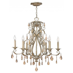 H4776SL Carlton Mid Sized Chandelier Chandelier - Silver Leaf