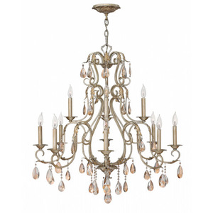 H4778SL Carlton Large Foyer Chandelier Chandelier - Silver Leaf