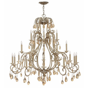 H4779SL Carlton Large Foyer Chandelier Chandelier - Silver Leaf