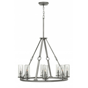 H4788PL Dakota Mid Sized Chandelier Chandelier - Polished Antique Nickel